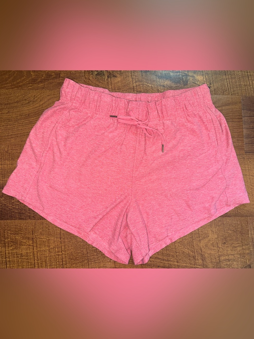 Athletic Works Pinkish Red Athletic Drawstring Shorts med